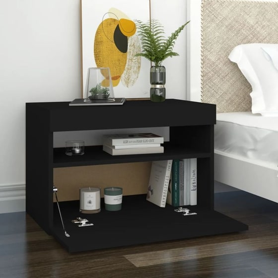 Έπιπλα Τηλεόρασης VidaXL Μοριοσανίδα 2 Τμχ 60x35x40cm - Μαύρο image 6