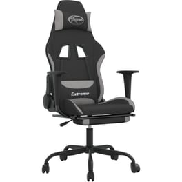 Καρέκλα Gaming VIDAXL 3143723 με Υποπόδιο - Γκρι
