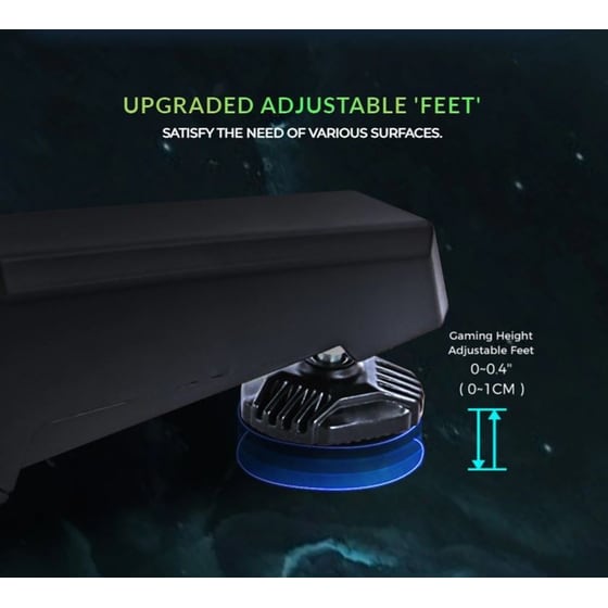 Γραφείο Gaming Eureka Ergonomic GEN-I43 ESPORT από Carbon Fiber 110x61cm - Μαύρο image 12
