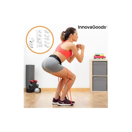 Λάστιχο Γυμναστικής με Ζώνη Innovagoods Bootrainer - Κίτρινο/Μαύρο image 1