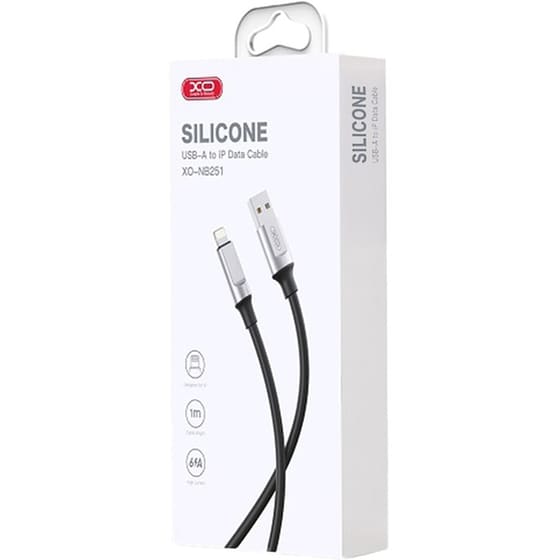 Καλώδιο XO NB251 USB-A Male σε Lightning Male 1m - Μαύρο image 2