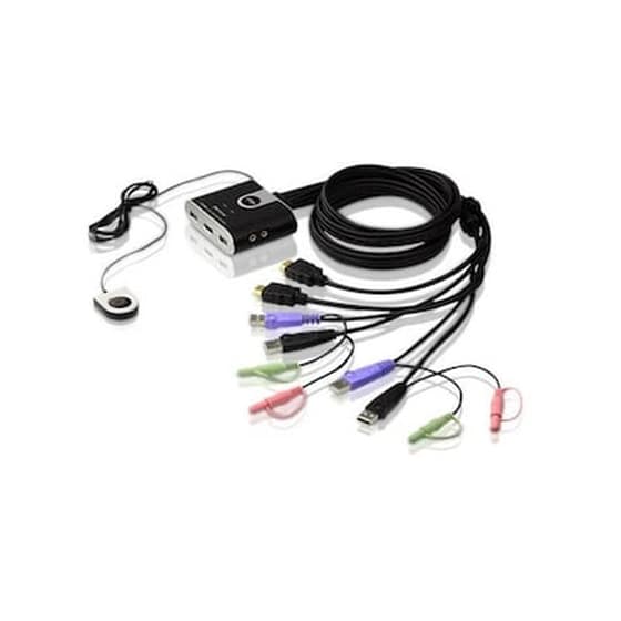 Kvm Switch 2-port Usb Hdmi With Audio image 0