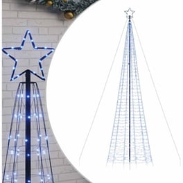 Vidaxl Χριστουγεννιάτικο Δέντρο Led Με Καρφιά 1534 Led Μπλε 500 Εκ.