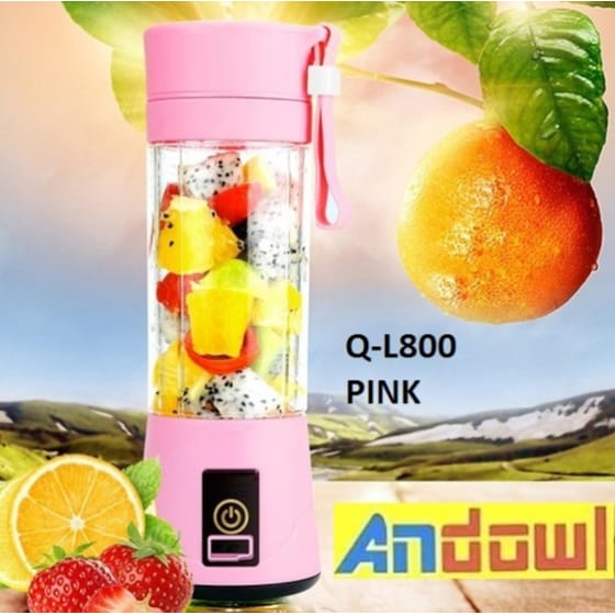Μπλέντερ Χειρός Φορητό ANDOWL Q-L800 0.38 L Επαναφορτιζόμενο Ροζ image 5