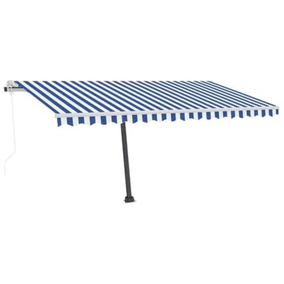 Τέντα Vidaxl Αλουμίνιο Αυτόματη 450x300cm - Μπλε/Λευκό image 4