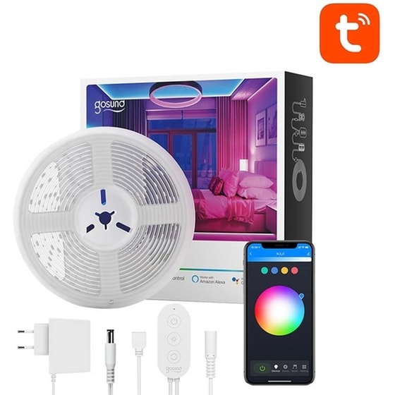 Gosund Έξυπνη Ταινία Φωτισμού Wifi Rgb Led Sl2, Tuya 5m Sl2 - Πολύχρωμο image 0