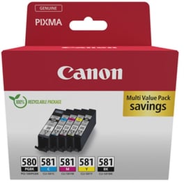 CANON Pgi580BK/Cli581 Πολλαπλό Μελάνι Εκτυπωτή 2078C007