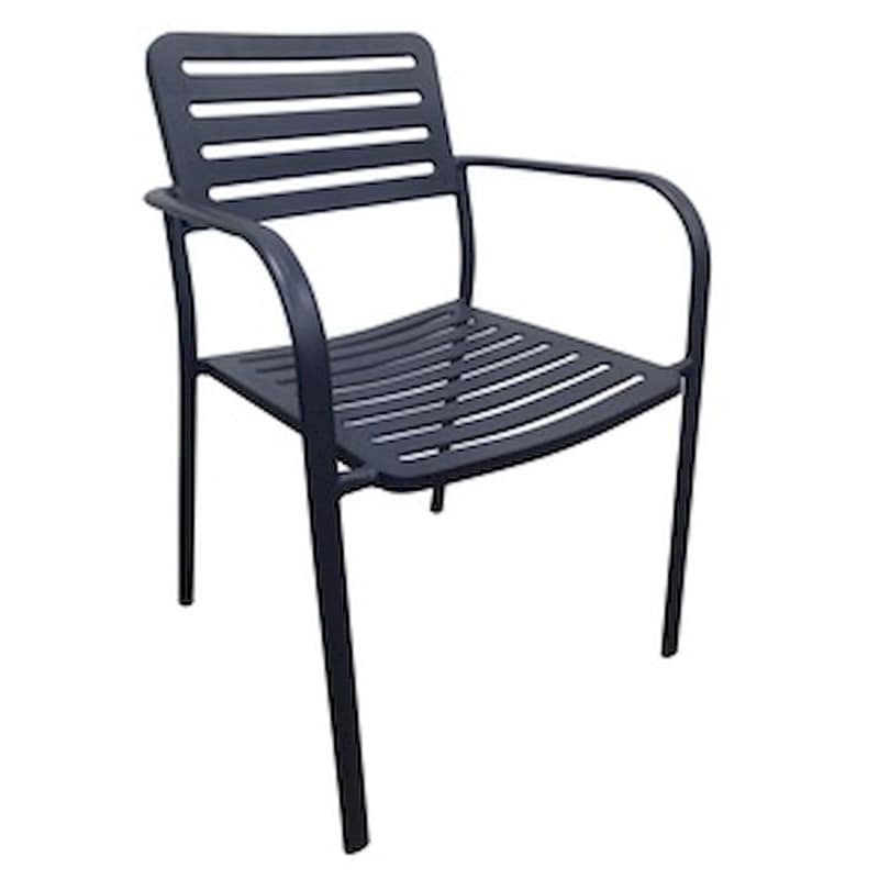 WOODWELL Πολυθρόνα Woodwell Roma Μεταλλική C54268 56x55x80cm - Μαύρη