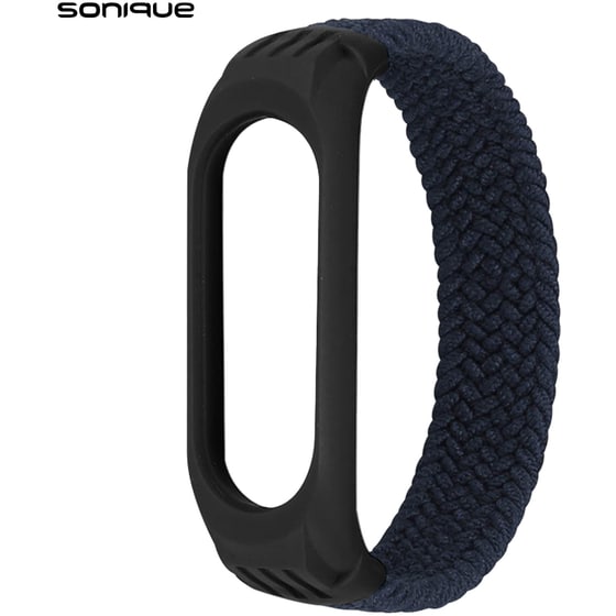 Λουράκι Sonique Braided για Xiaomi Mi Band 3/Mi Smart Band 4/5/6 - Σκούρο Μπλε image 0
