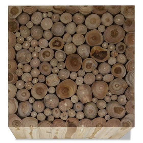 Τραπεζάκι Σαλονιού VidaXL από Ξύλο Teak 50x50x35cm - Καφέ image 3
