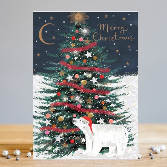 Χριστουγεννιάτικη Κάρτα Louise Tiler Δέντρο Πολική Αρκούδα 12x17cm image 0