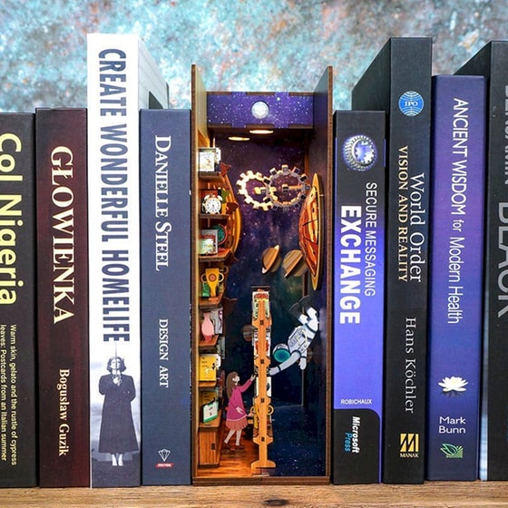 DIY 3D Puzzle Book Nook Kit Βιβλιοστάτης - Interstellar image 7