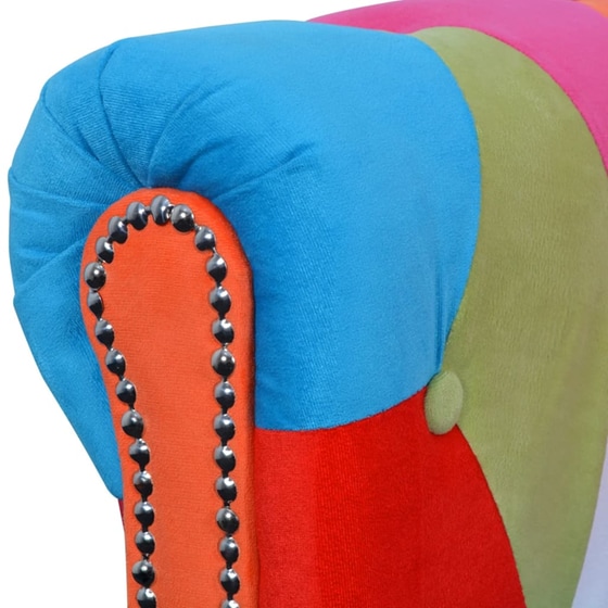 Τριθέσιος Καναπές VidaXL Chesterfield 200.5x76cm - Πολύχρωμο image 2