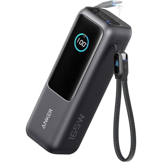 Powerbank Anker A1695H11 25.000mAh 165W με Ενσωματωμένα Καλώδια - Space Black image 0