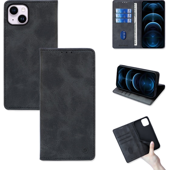Θήκη Apple iPhone 14 Plus - Sonique Vintage Magnet Book - Μαύρο image 4