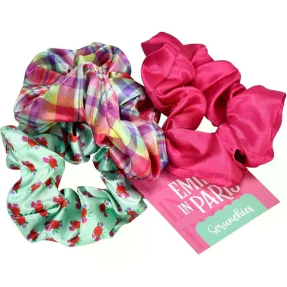Λαστιχάκια&nbsp;Μαλλιών&nbsp;Gim Emily&nbsp;in&nbsp;Paris&nbsp;Roses (3 Τεμάχια) image 0