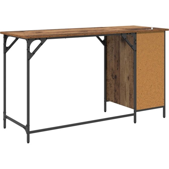 Γραφείο Υπολογιστή VidaXL 131x48x75 cm - Παλιό Ξύλο image 5