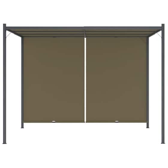 Vidaxl Πέργκολα Κήπου Με Πτυσσόμενη Οροφή Taupe 3 X 3 Μ. 180 Γρ/μ² image 3