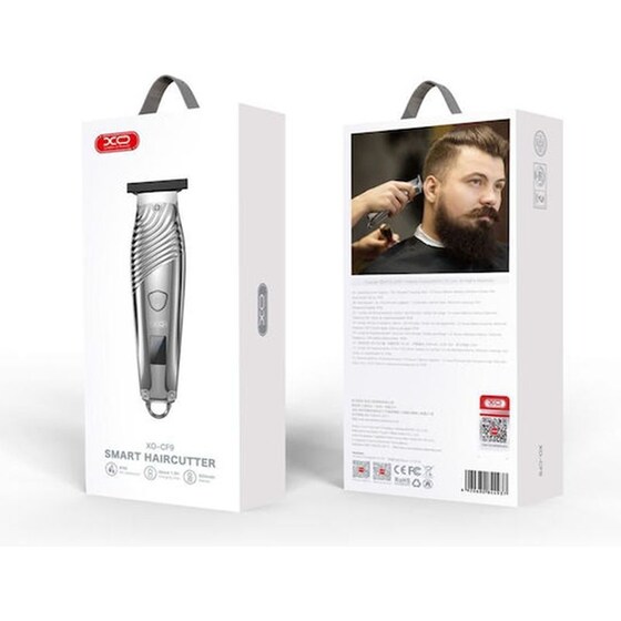 XO CF9 Κουρευτική Μηχανή Επαναφορτιζόμενη Ασημί image 4