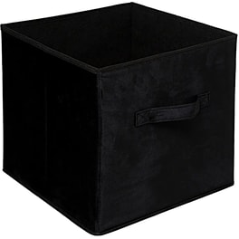 Κουτί Αποθήκευσης Five Velvet Storage Black 160455e Βελουτέ 31x31x31 cm - Μαύρο