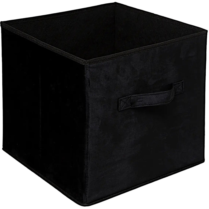 5FIVE Κουτί Αποθήκευσης Five Velvet Storage Black 160455e Βελουτέ 31x31x31 cm - Μαύρο