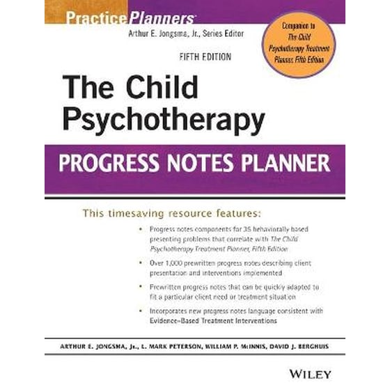 Child Psychotherapy Progress Notes Planner image 0