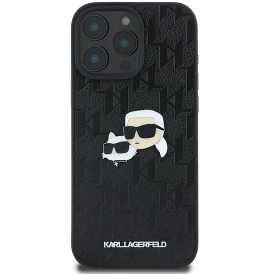 Θήκη Apple iphone 16 Pro Max - Karl Lagerfeld Monogram Ikonik Patch Saffiano - Μαύρο image 3