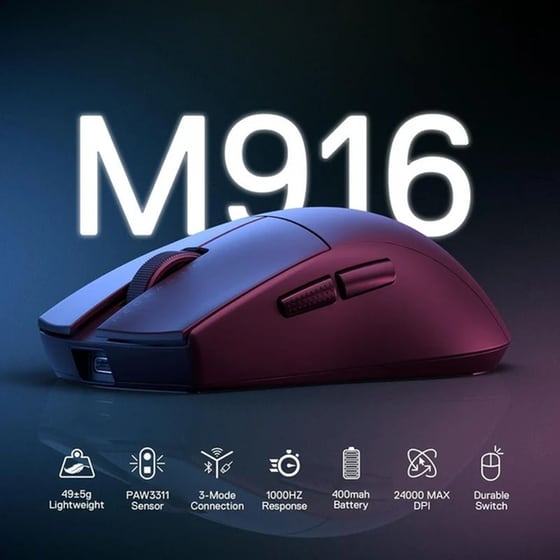 Redragon K1NG M916 STD Gaming Ασύρματο Ποντίκι Μαύρο image 2