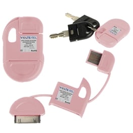 Καλώδιο δεδομένων Volte-tel Vcd-04 Μπρελόκ Usb to 30-pin - Pink