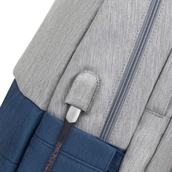 Τσάντα Backpack Rivacase Prater 17.3" Grey/Dark Blue image 6