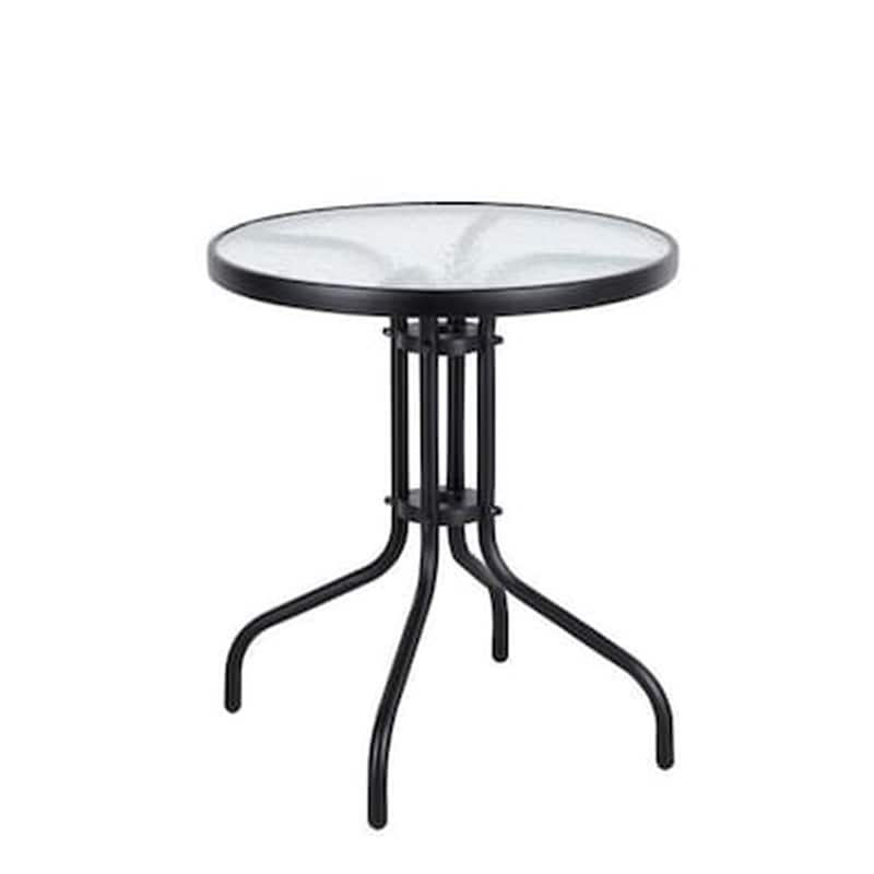 ESMARKET Τραπέζι Μεταλλικό Earth Μαύρο Φ70x70cm
