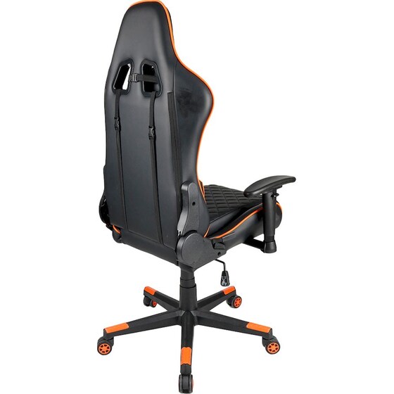 Gaming Καρέκλα Gembird GC-03-BO από Τεχνητό Δέρμα - Μαύρο/ Πορτοκαλί image 3