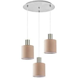 Φωτιστικό Οροφής Τρίφωτο Homelighting 77-8432 Υφασμάτινο/Μεταλλικό - Μπεζ