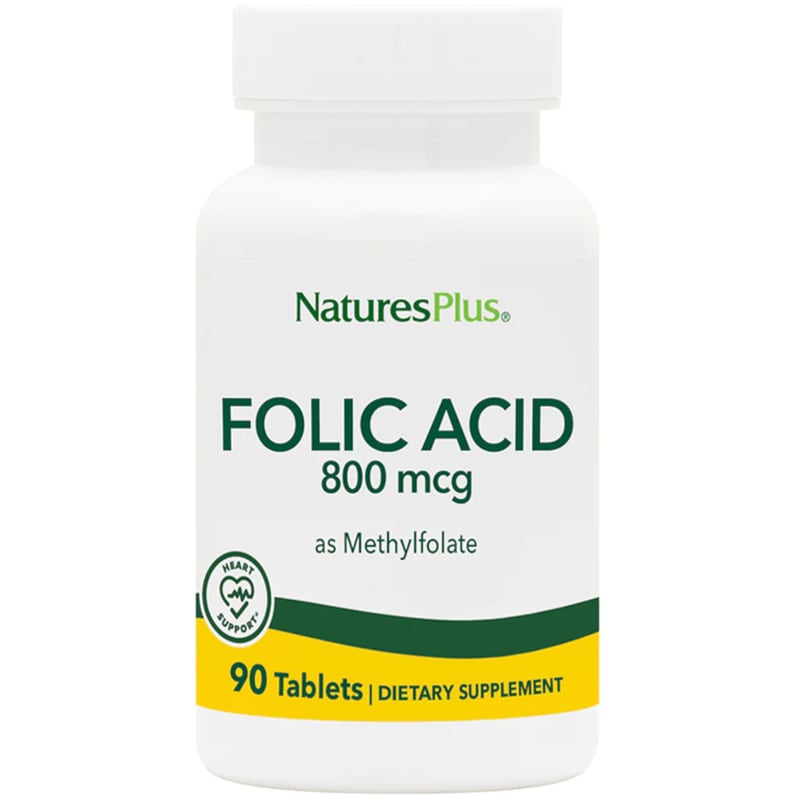 Natures Plus Folic Acid 800mcg - 90 ταμπλέτες