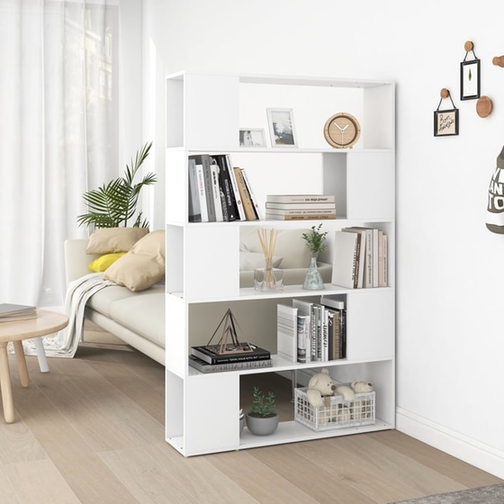 Βιβλιοθήκη VidaXL από Μοριοσανίδα 100x24x155 cm - Λευκό image 1