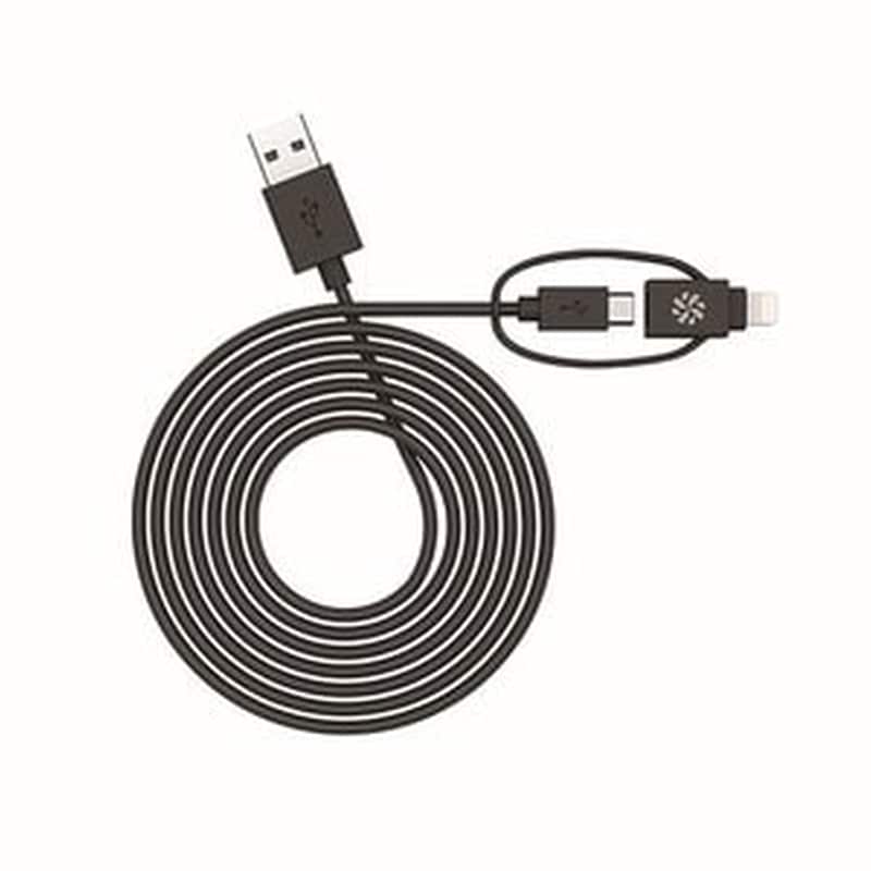 KANEX Σετ Καλωδίων Kanex Duo Usb to Lightning,Microusb 1.2m - Black
