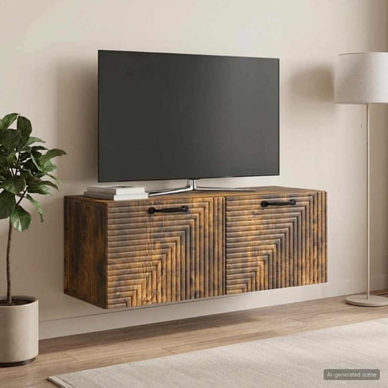 Επιτοίχιο Έπιπλο Τηλεόρασης VidaXL 78.5x31x30 cm - Καφέ Δρυς image 2