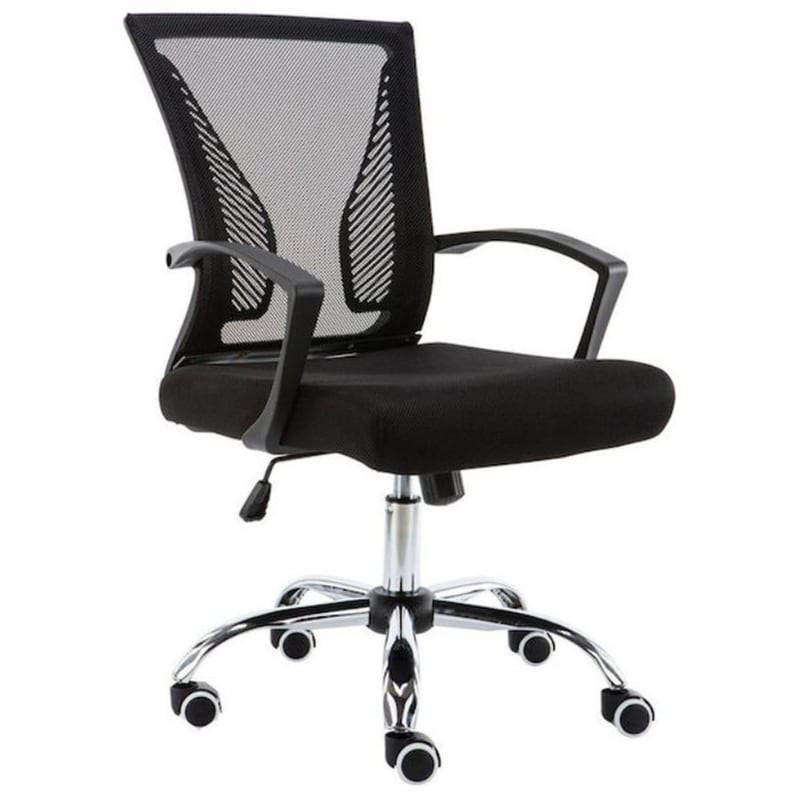 WOODWELL Καρέκλα Γραφείου Woodwell BF2120 από Ύφασμα - Μαύρη