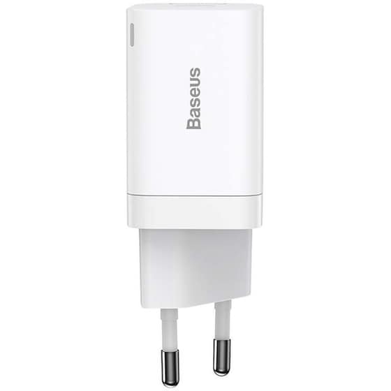 Φορτιστής Πρίζας Baseus CCSUPP‑E02 USB-C,USB-A 30 W - Λευκό image 1