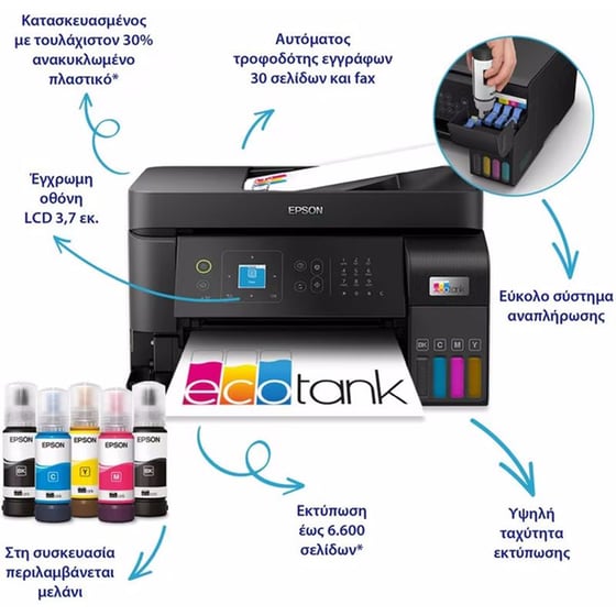 Epson EcoTank L5590 Εγχρωμο Πολυμηχάνημα Inkjet A4 με WiFi (C11CK57403) image 2