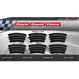 Carrera Slot Accessories - DIGITAL 124/132/Evolution - Curve 3/30° (6) (20020573)