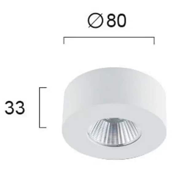 Σποτ Μονόφωτο Viokef Led Fani 4183400 Μεταλλικό - Λευκό image 1