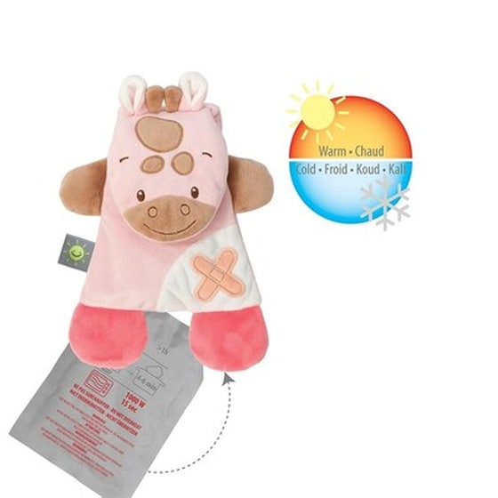 Nattou Πανάκι Παρηγοριάς  Καμηλοπάρδαλη Με Gelpack Ροζ image 0