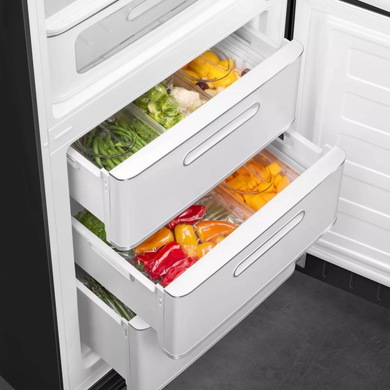 SMEG FAB32RBL6 332 Lt Total No Frost Μαύρο Ψυγειοκαταψύκτης image 8