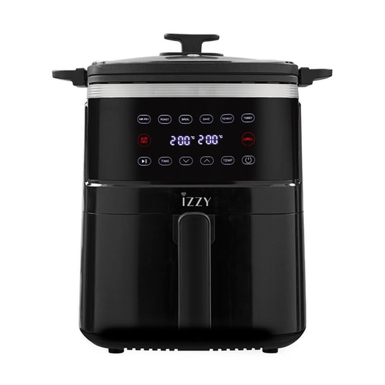 IZZY IZ-8241 με Αποσπώμενο Κάδο 1400 W 5 L Μαύρο Φριτέζα Αέρος & Grill image 3