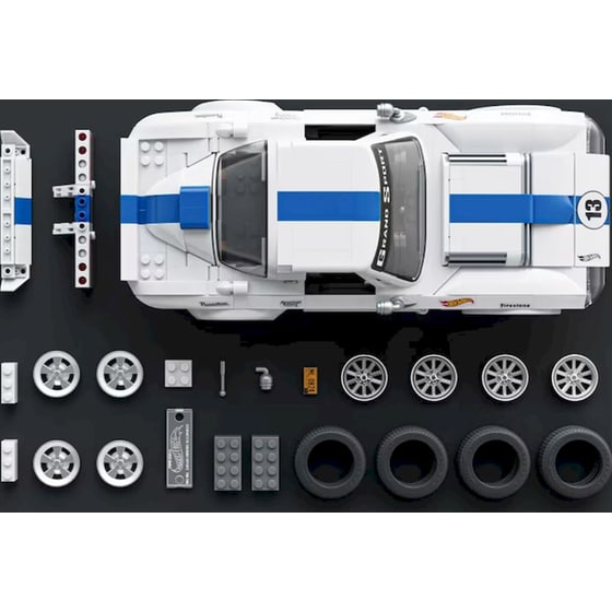 Mattel Hot Wheels Brick Shop Σετ Κατασκευής Elite Series Corvette Grand Sport 1:16 (918 Κομμάτια) (JGR31) image 3