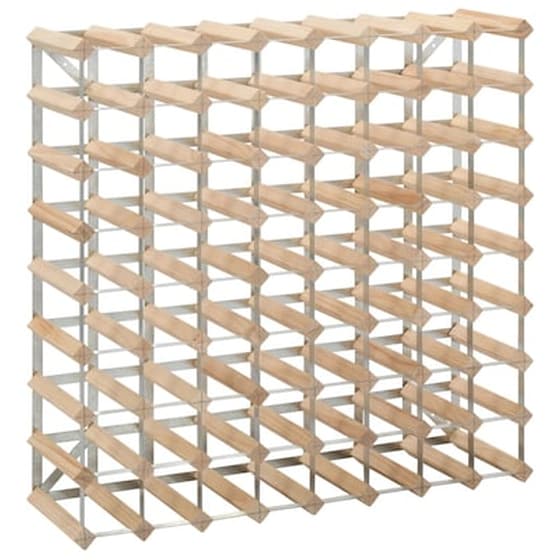 Ραφιέρα/Σταντ Κρασιών Vidaxl Από Μασίφ Ξύλο Πεύκου Για 72 Φιάλες - Μπεζ image 2