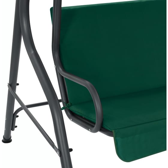 Κούνια Κήπου VidaXL με Σκίαστρο  από Χάλυβα 170x110x153 cm - Πράσινη image 1