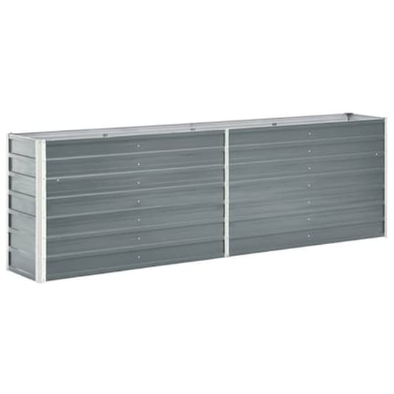 Vidaxl Ζαρντινιέρα Κήπου Γκρι 240 X 40 X 77 Εκ. Γαλβανισμένος Χάλυβας image 1