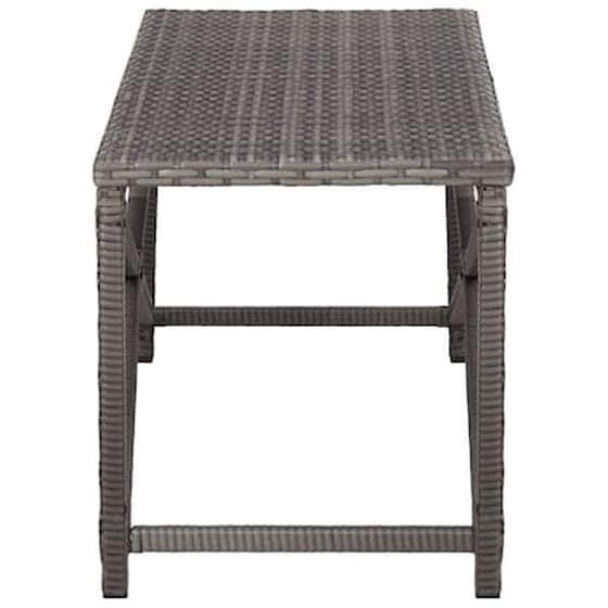 Πάγκος Κήπου VidaXL από Συνθετικό Ρατάν 120x40x43cm - Γκρι image 2